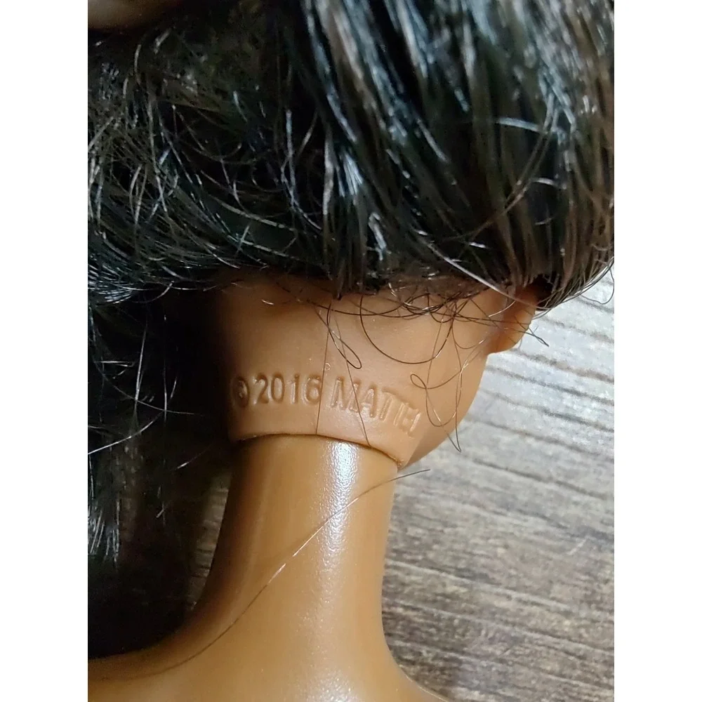 Barbie Careers Teacher Doll Black Hair Straight Bangs Flat Feet AA Nude D45